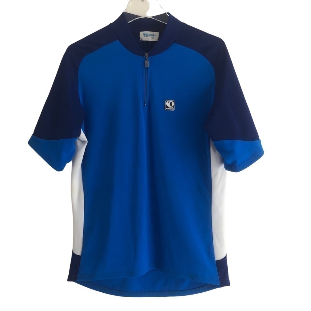 Pearl Izumi Women’s Road Cycling Three Pocket Back Top Blue Color Block Size XL